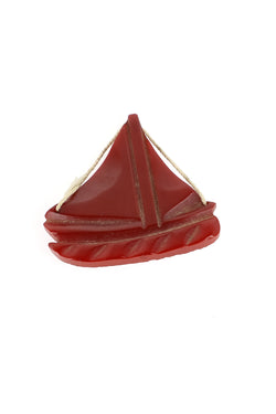 Vintage Bakelite Sailboat Brooch