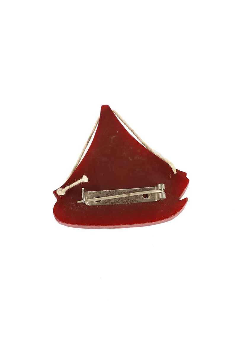 Vintage Bakelite Sailboat Brooch